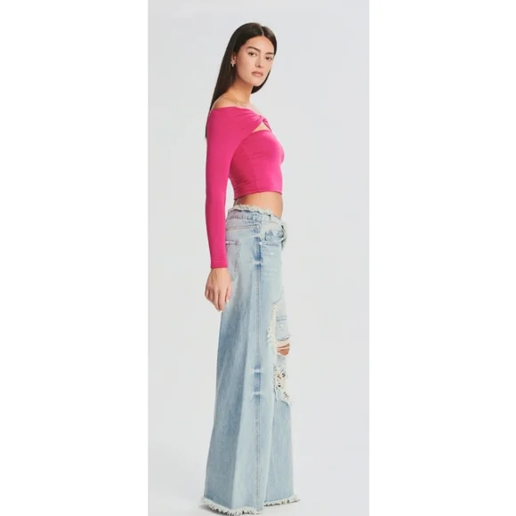 New SER.O.YA Ollie Wide Leg Jean in Coastline Size 32 or 12-14